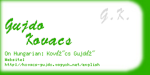 gujdo kovacs business card